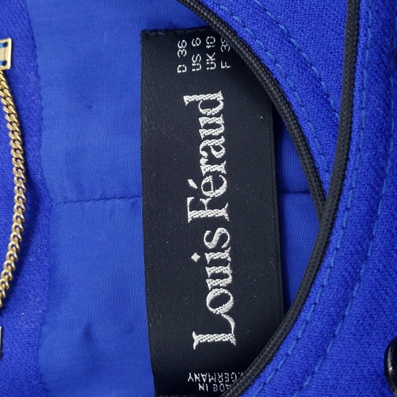 Louis feraud royal blue blazer size US 6 - Picture 2 of 16